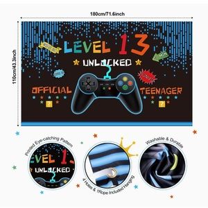 13 Birthday Gamer Banner EUC